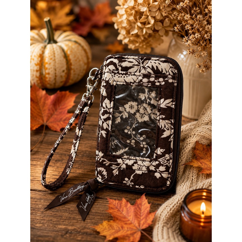 Vera Bradley Imperial Toile All in One Wristlet Wallet Retired Floral 2009
